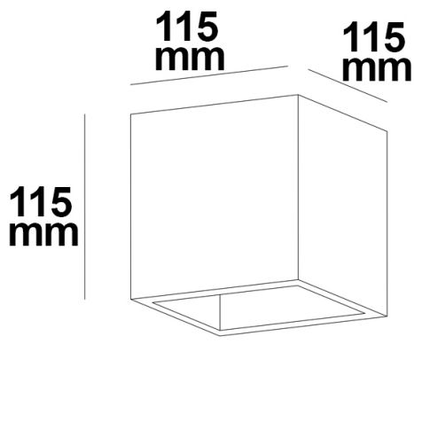 Cube-shaped plaster wall light – G9