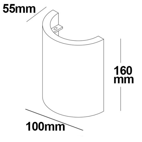 LED Gips-Wandleuchte rund – Up & Down