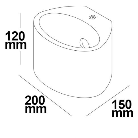 Gips-Wandleuchte oval/ G9