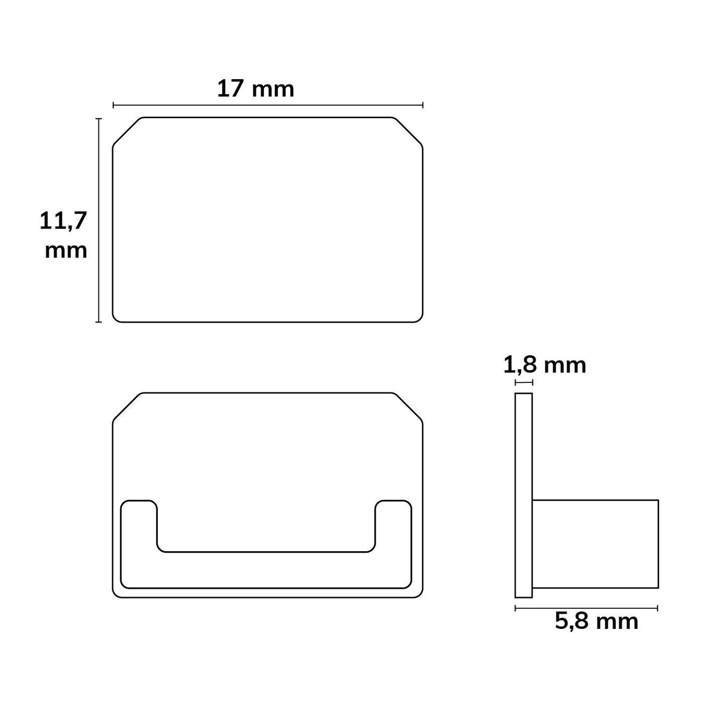 Embout E202 pour profilé de carrelage LED, 1 pièce