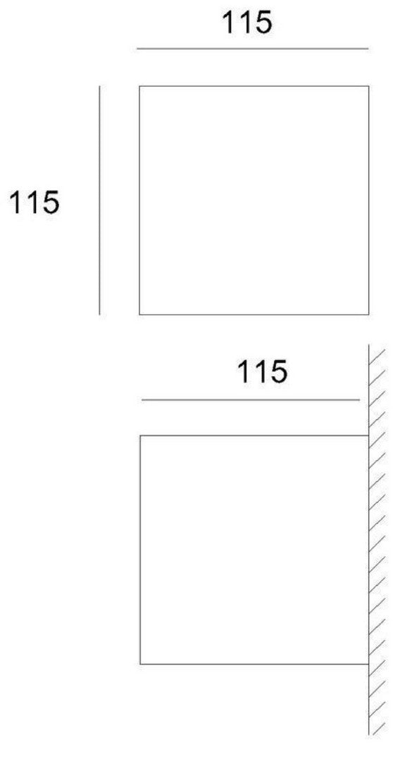 Wandaufbauleuchte - Cube, 1x max. 25 W G9, Grau