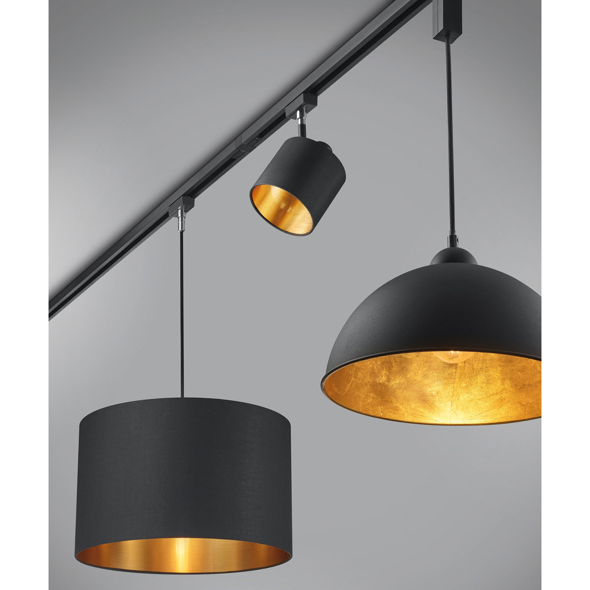 JIMMY Pendelleuchte für DUOline | Schwarz / Gold | 1 × E27 / 5 W