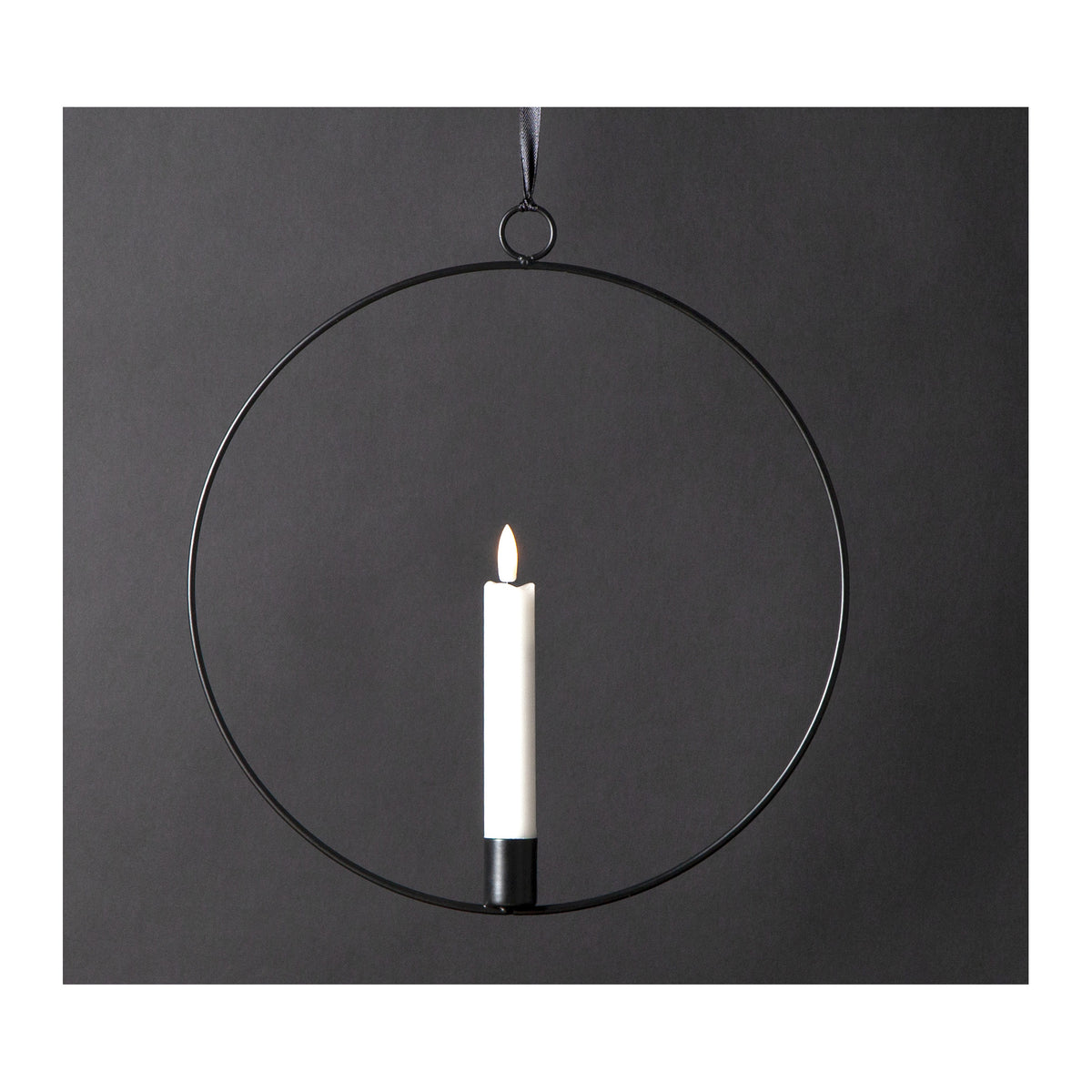 Fensterbild | FLAMME RING | 1 warmweiße flackernde LED