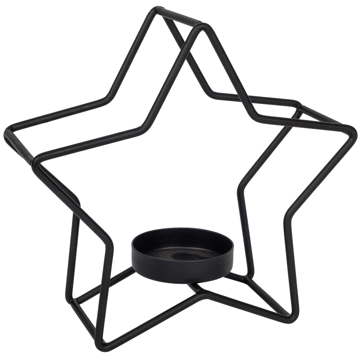 Teelichthalter | BINDOY | Sternform | schwarz
