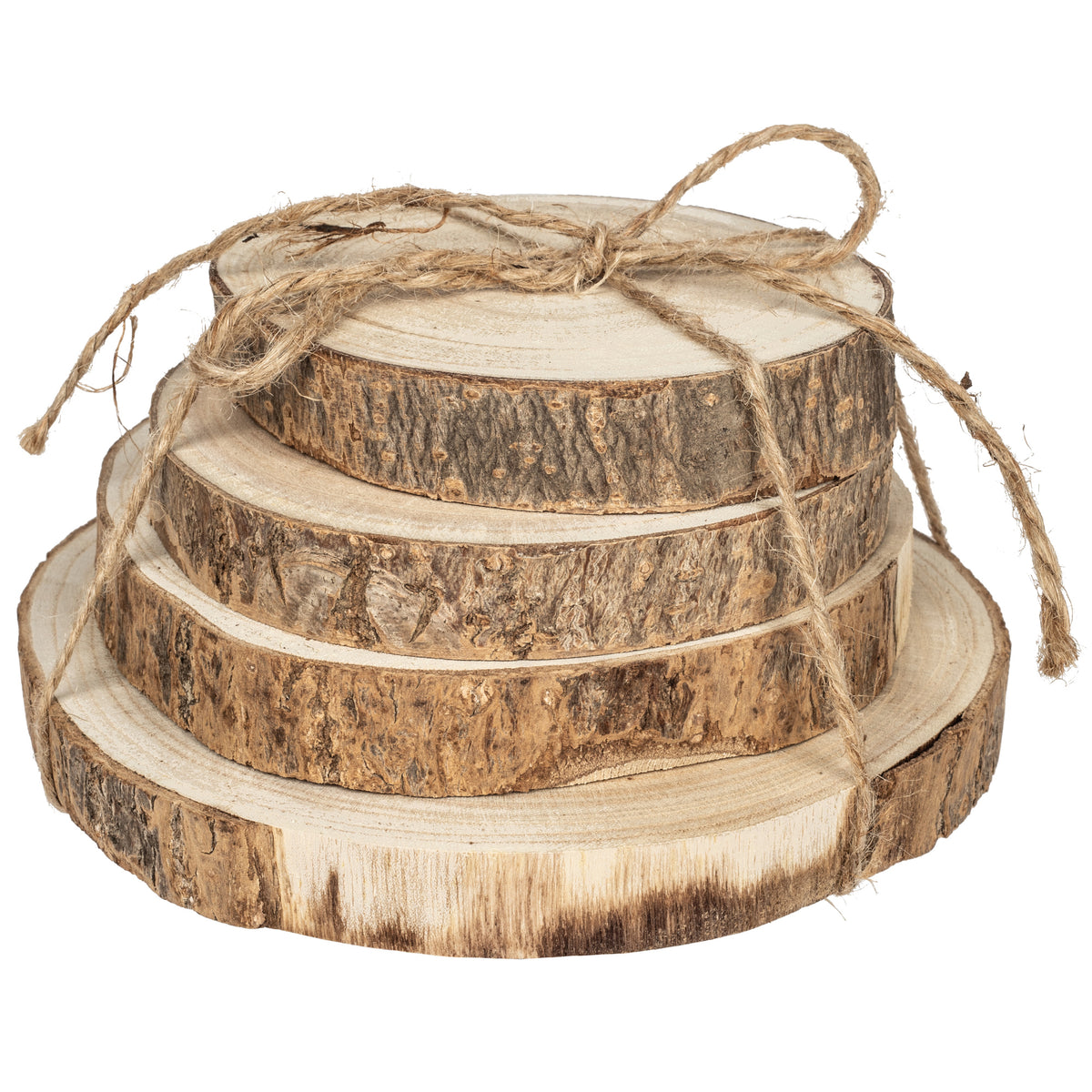 Baumscheiben | 4er-Set | Holz Natur