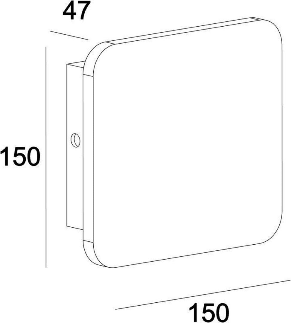 Wandaufbauleuchte - Relono II, 4,1 W, DIM, 3000 K, Grau