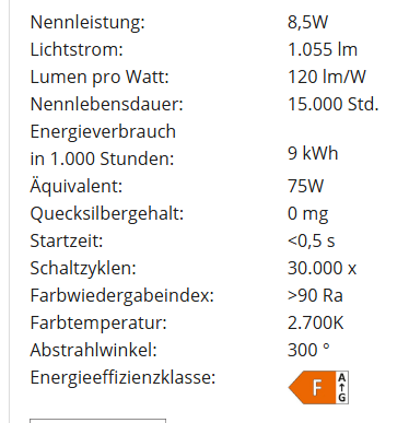 LED-Filament-Lampe, AGL-Form, klar, E27, 2700K