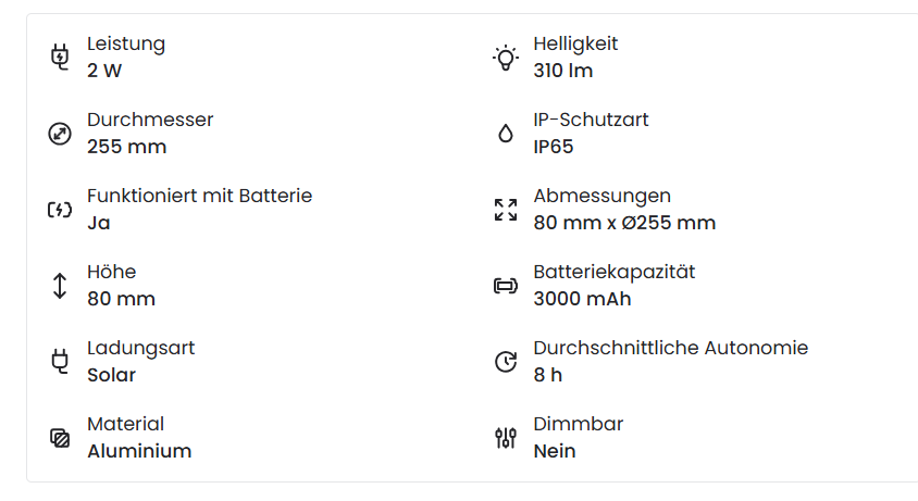 LED-Außenwandleuchte Tucson Solar | Aluminium mit Bewegungsmelder