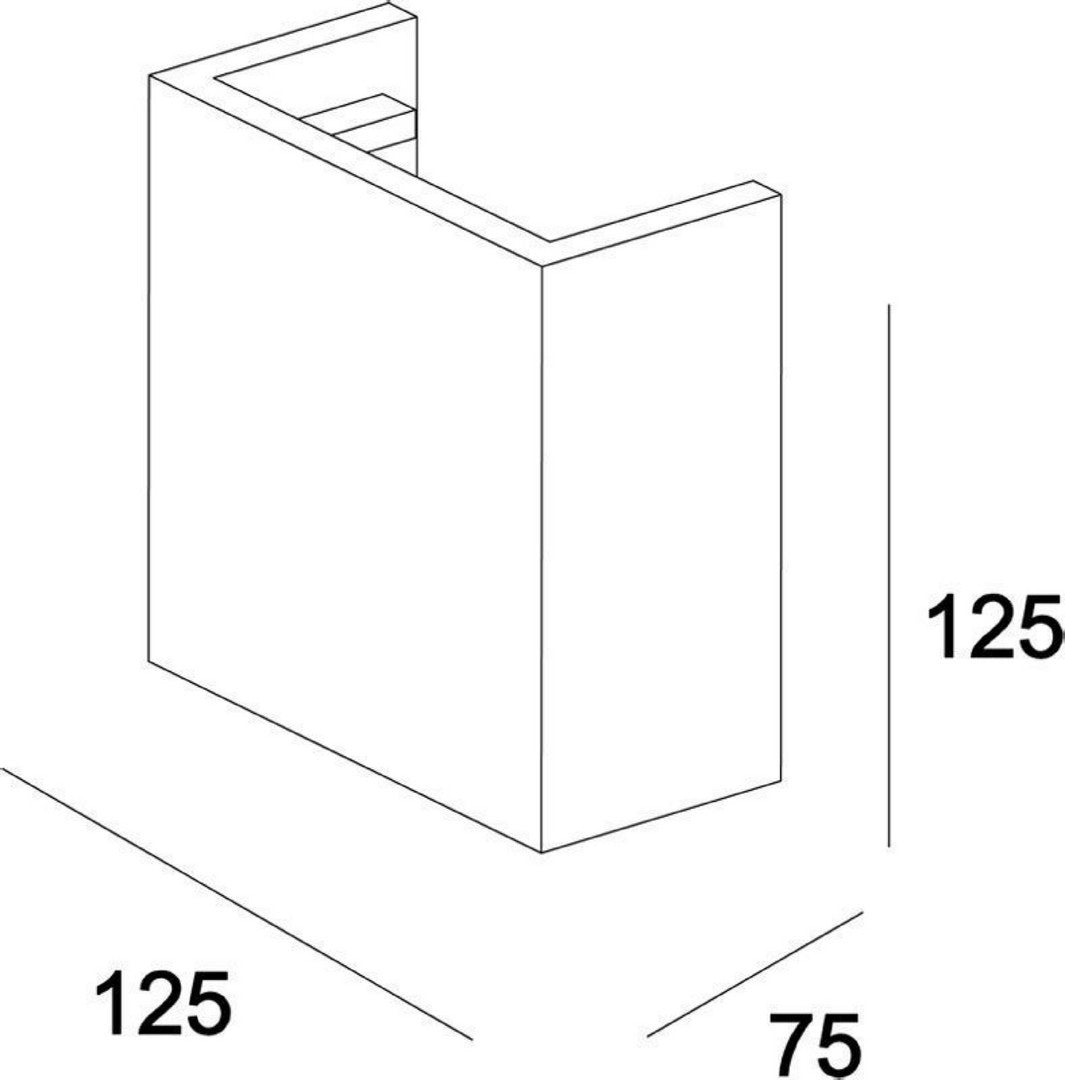 Surface-mounted wall light - Quinta II, 6 W, 3000 K, gray