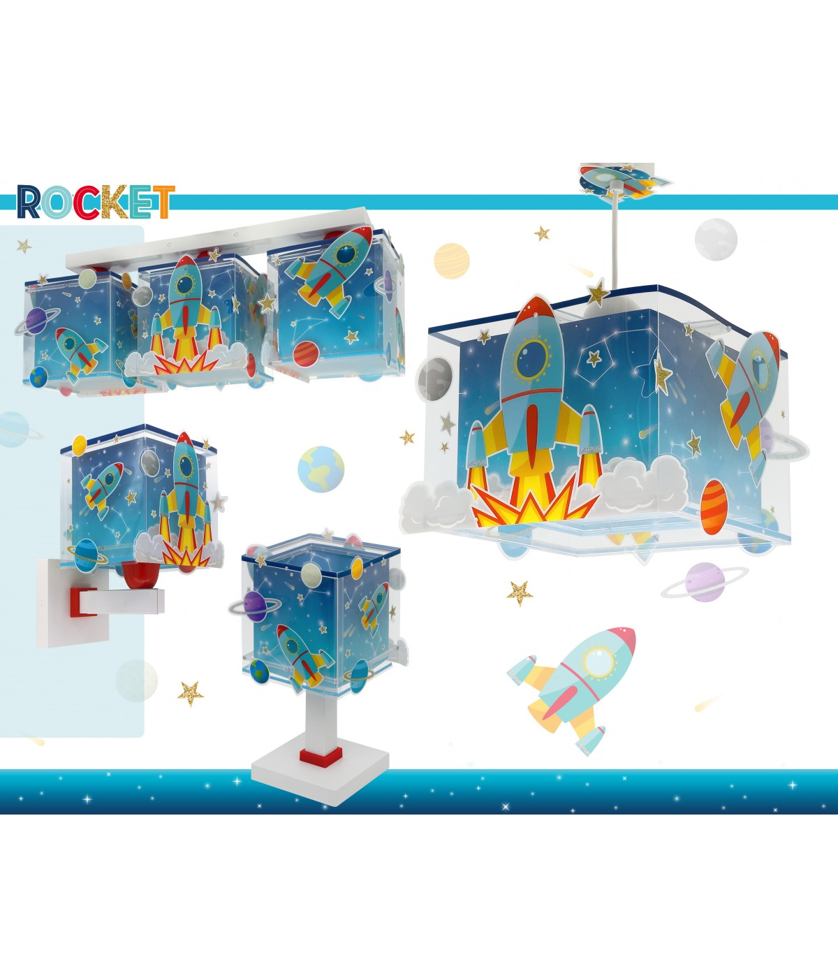 Deckenleuchte Rocket – Rakete, 3-flammig