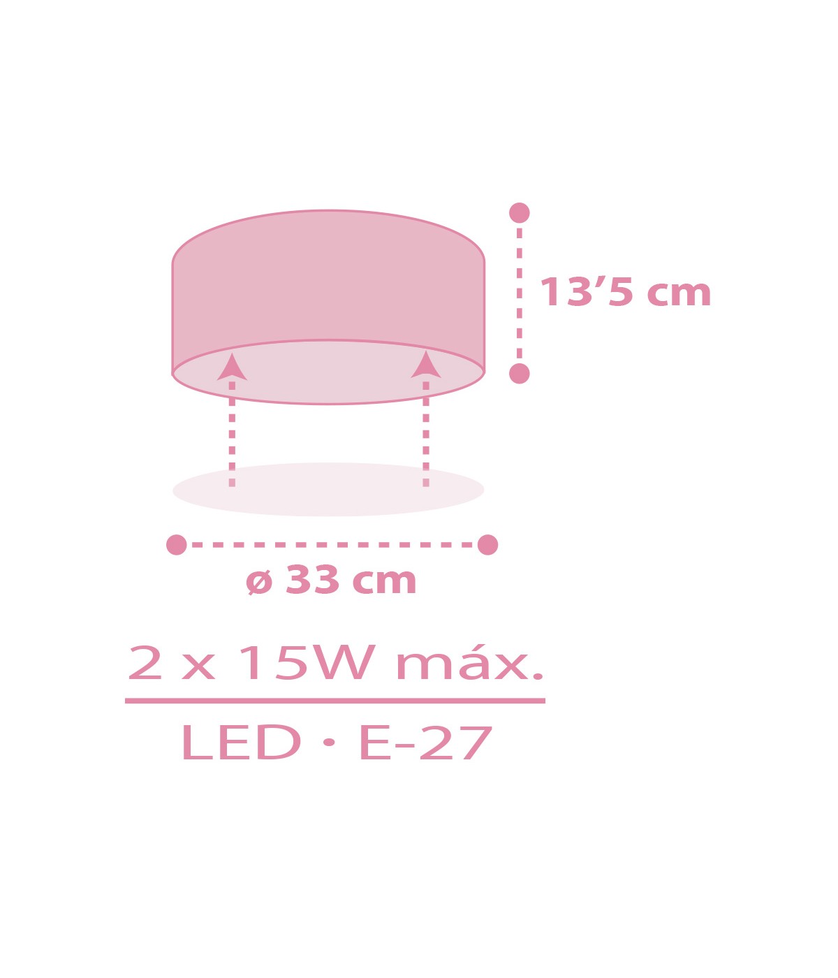 Kinderzimmer Deckenleuchte Color Light Rosa
