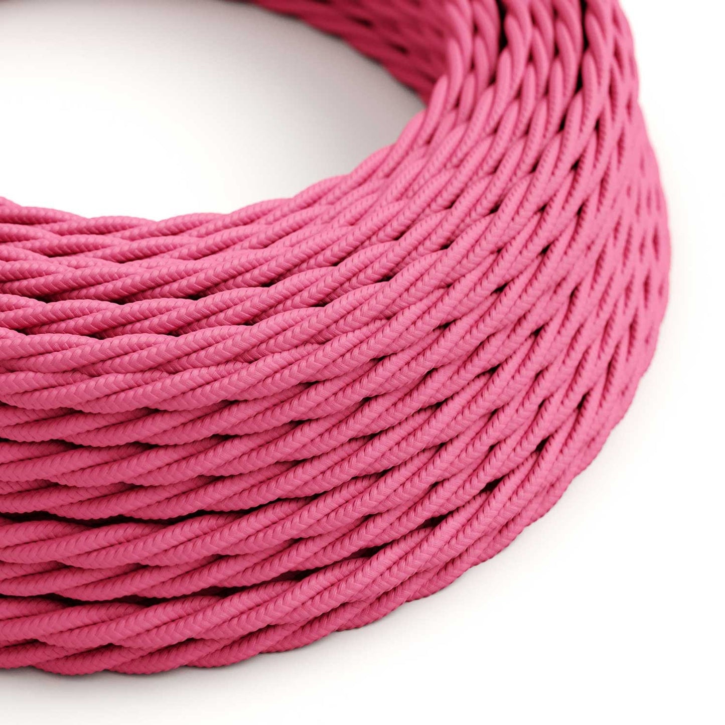 Polished Fuchsia Pink textile cable