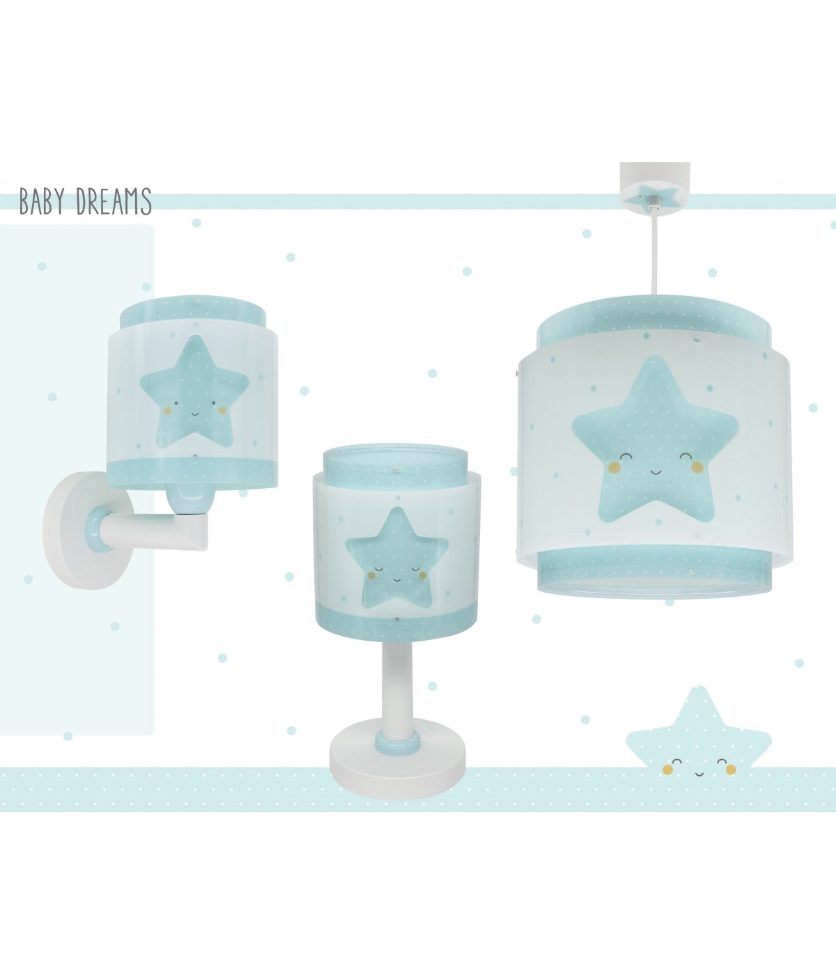 Kinderzimmer Deckenleuchte Baby Dreams – Blaue Sterne