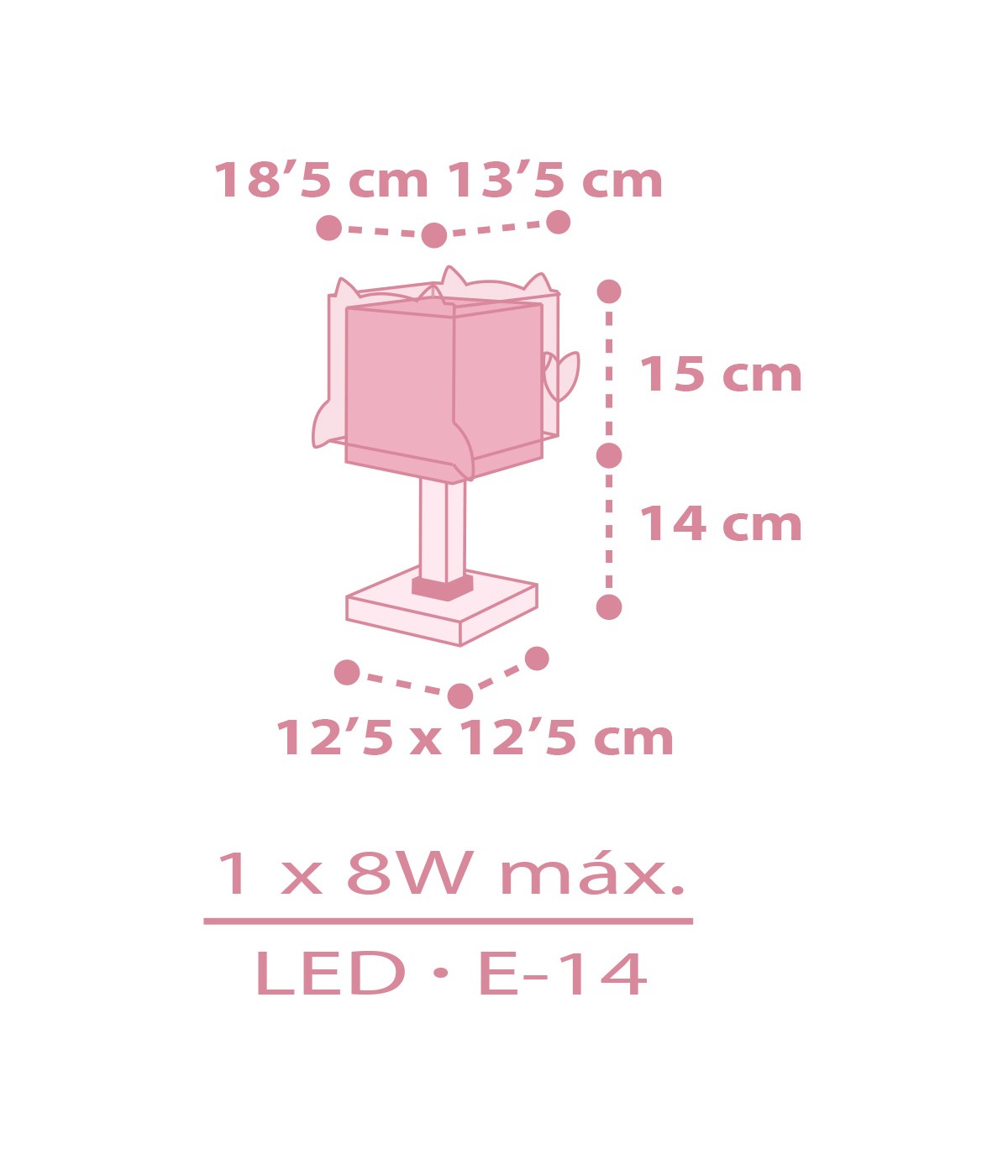 Kinder-Nachttischleuchte Little Pink Owl – Kleine Rosa Eule