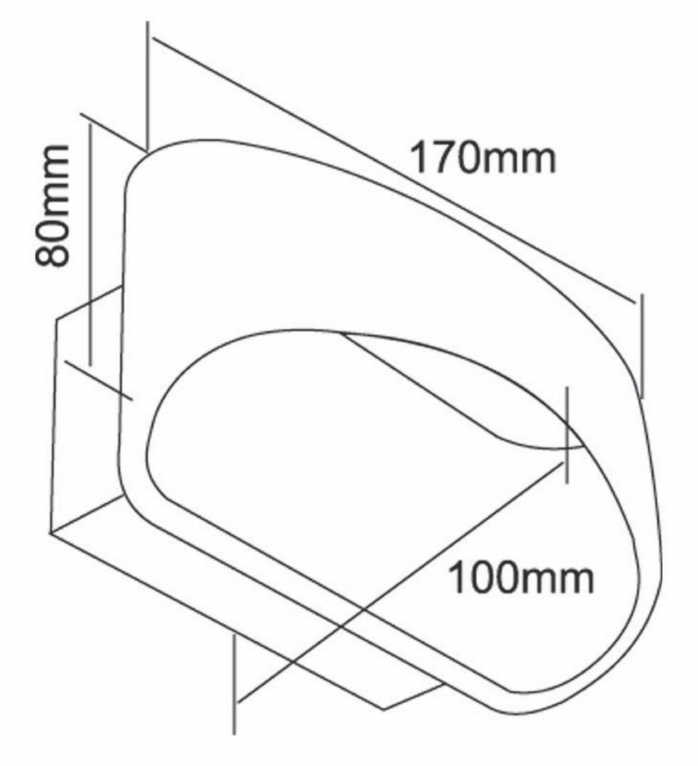 Wandaufbauleuchte - Acamar, 6,9 W, DIM, 3000 K, Schwarz