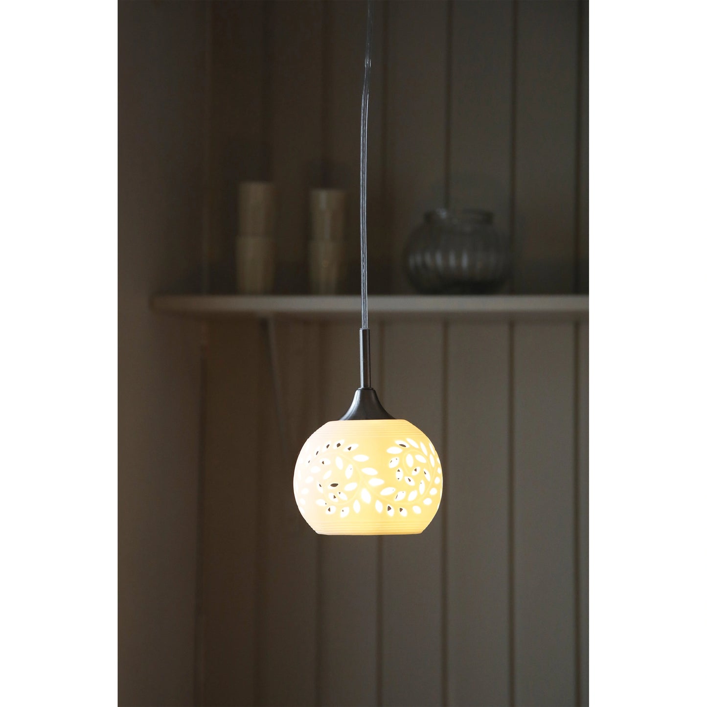 LOHALS Pendant 1L 18cm Steel/White