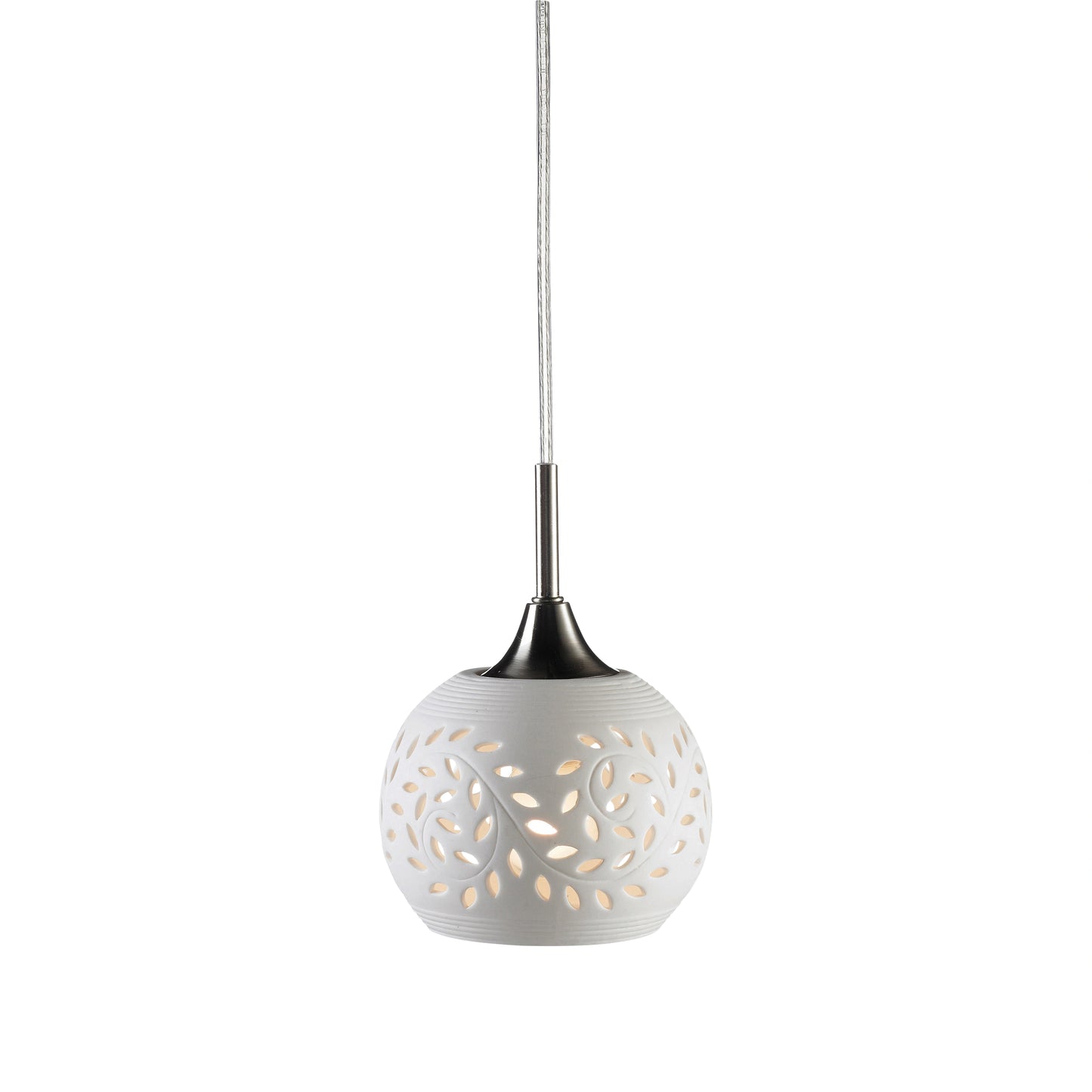 LOHALS Pendant 1L 18cm Steel/White
