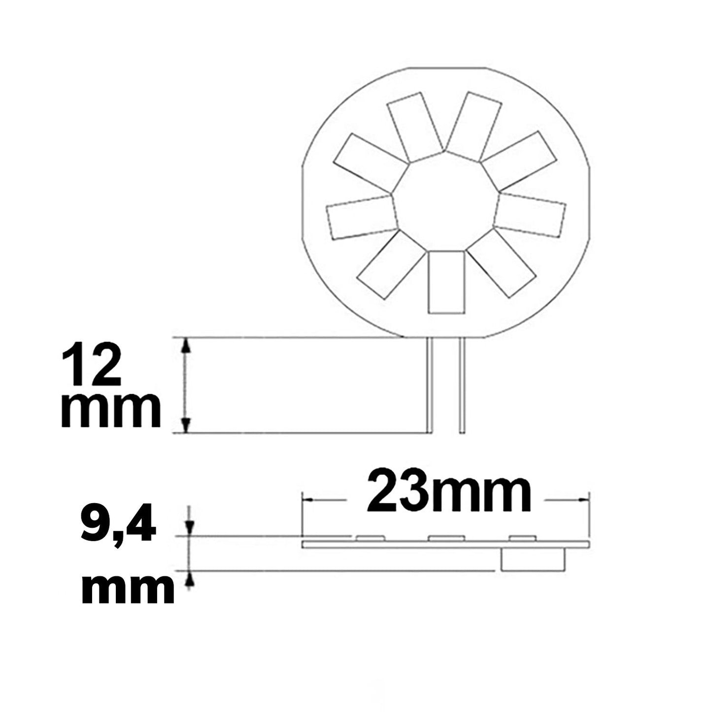 G4 LED 9SMD, 1,5W, neutralweiß, Pin seitlich