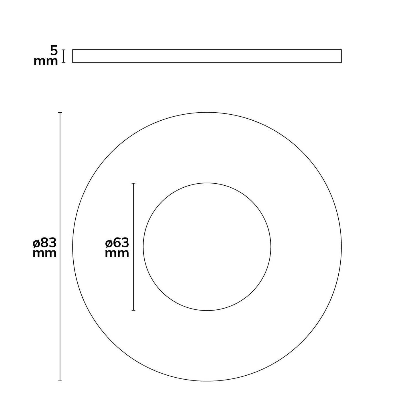 Cover Edelstahl rund für Sys-68