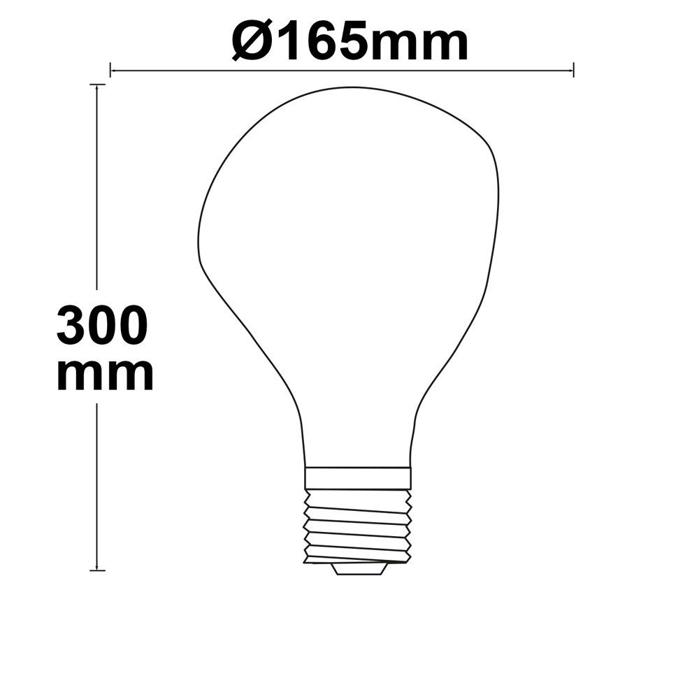 E27 Vintage Line LED Dekobirne 165, 4W ultrawarmweiß, Glas smoky, dimmbar