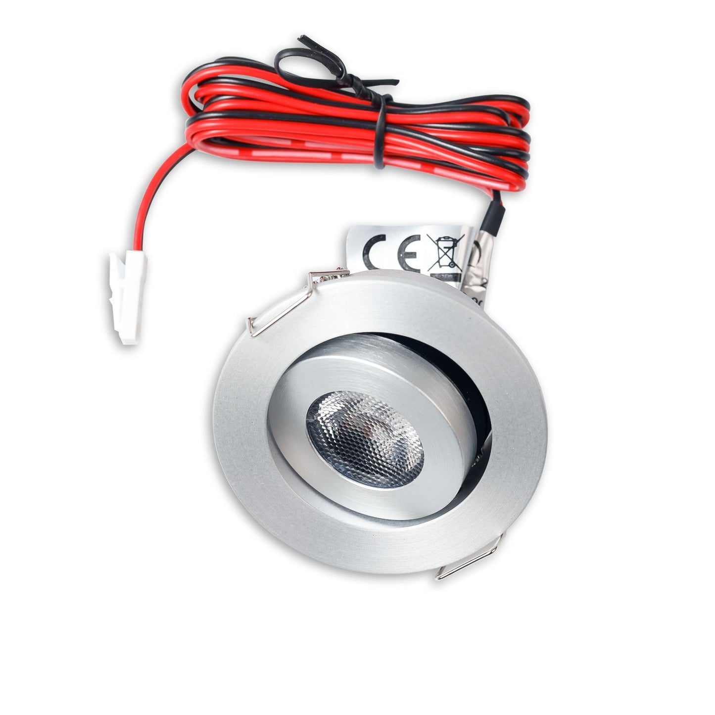 LED Einbauleuchte MiniAMP alu gebürstet, 3W, 24V DC, neutralweiß, dimmbar