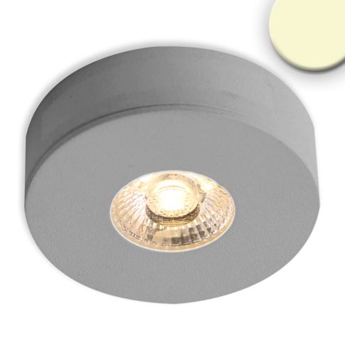 LED Ein- und Unterbauleuchte MiniAMP grau, silber, 3W, 24V DC, warmweiß, dimmbar