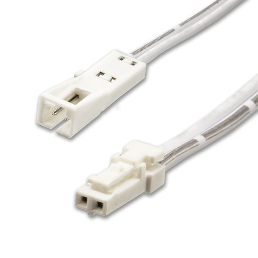 MiniAMP Verlängerung male-female, 50cm, 2-polig, weiß, max. 3A
