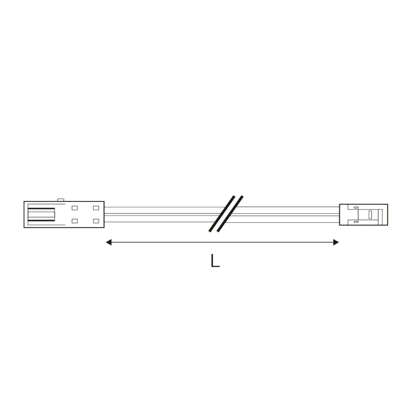 MiniAMP Verlängerung male-female, 200cm, 2-polig, weiß, max. 3A