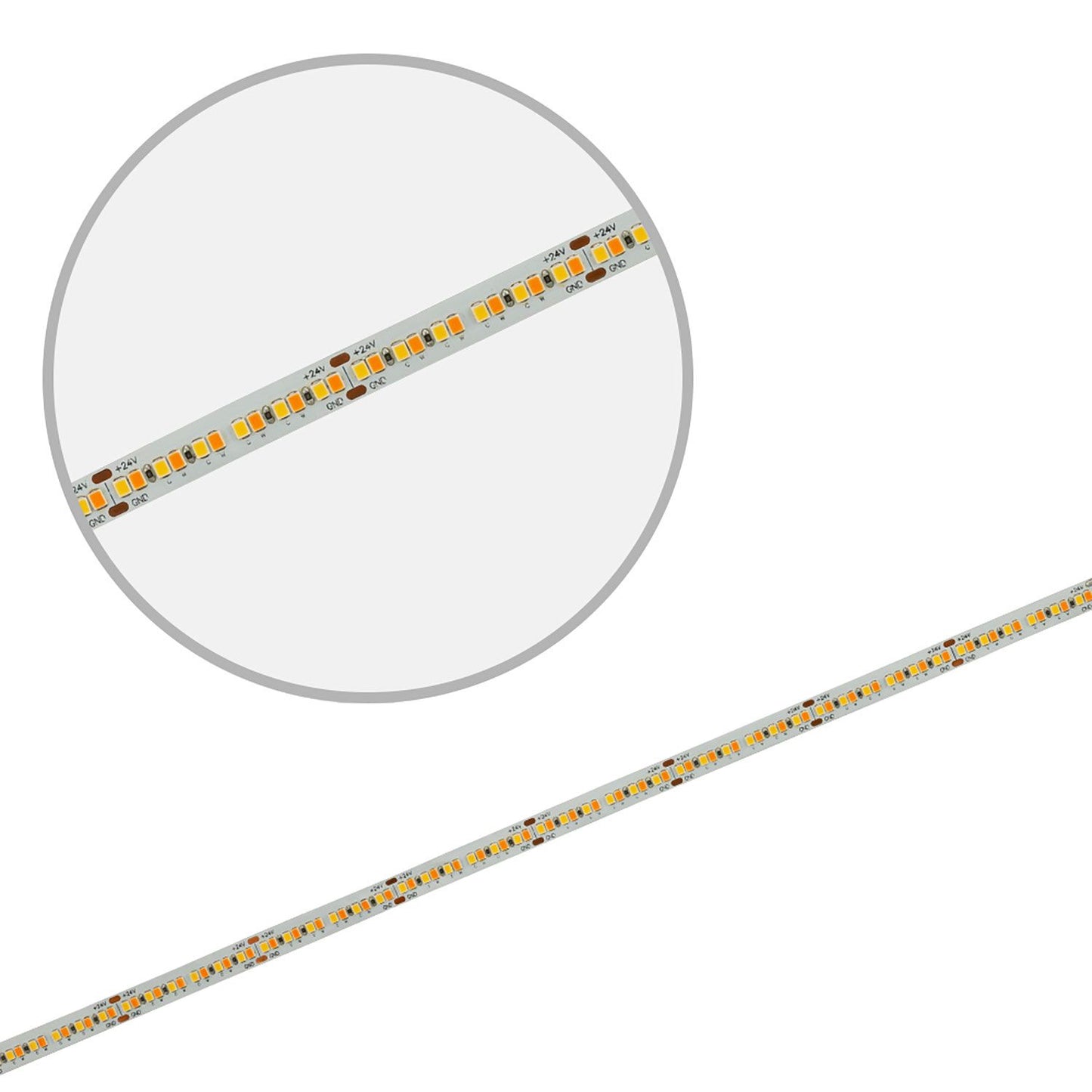 LED CRI919/940 MiniAMP CCT Flexband, 24V DC, 15W, IP20, 120cm, 2 polig, Kabel mit Stecker, 240 LED/m