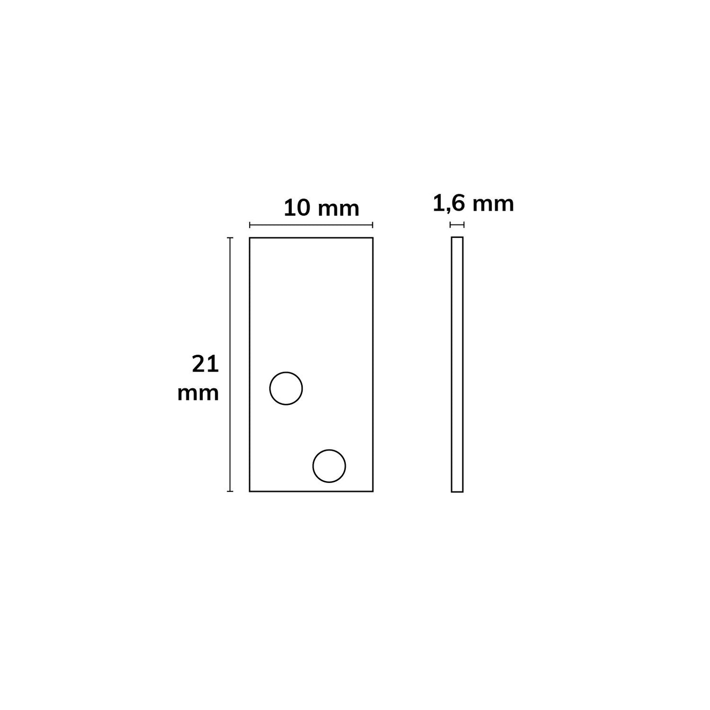 Endkappe EC95 Aluminium eloxiert für Profil FURNIT6 S inkl. Schrauben