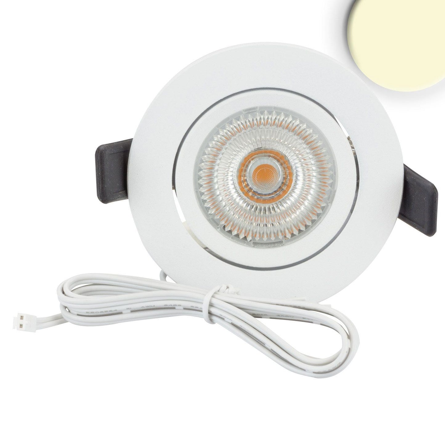 LED Einbauleuchte Slim68 MiniAMP weiß, rund, 8W, 24V DC, neutralweiß, dimmbar