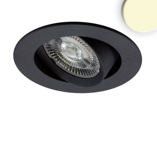 LED Einbauleuchte Slim68 MiniAMP schwarz, rund, 8W, 24V DC, neutralweiß, dimmbar