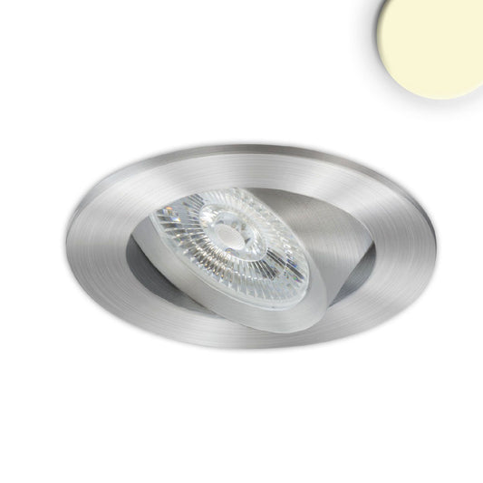 LED Einbauleuchte Slim68 MiniAMP Alu gebürstet, rund, 8W, 24V DC, neutralweiß, dimmbar
