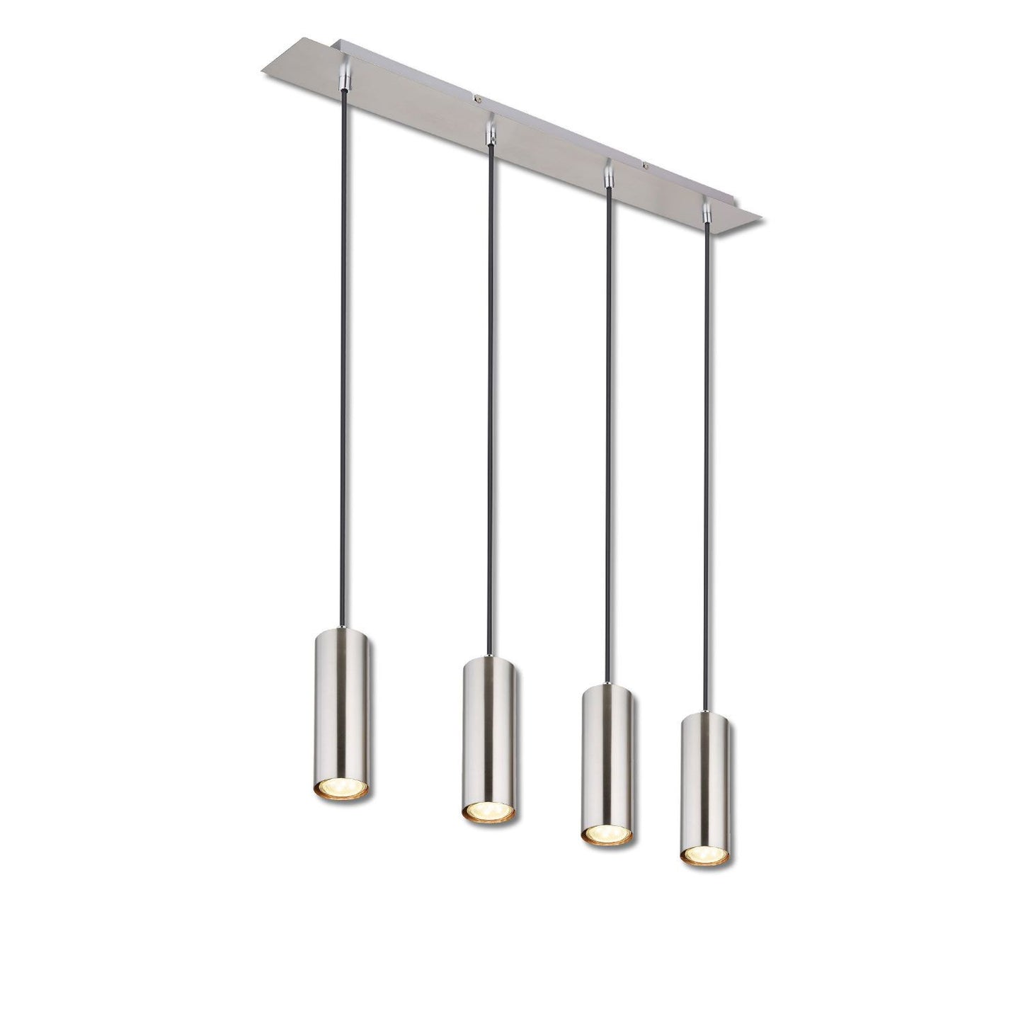 Pendelleuchte Nickel matt | 4-flammig mit GU10-Fassungt