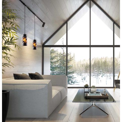 Pendelleuchte Smoky Curled – Glas