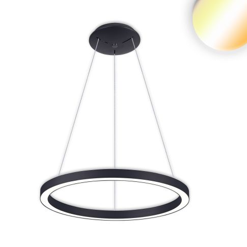 LED Hängeleuchte Circle 580 schwarz/weiß | 48W | dimmbar | ColorSwitch