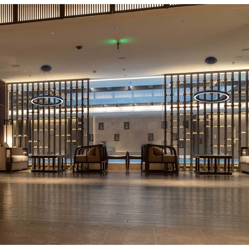 LED Hängeleuchte Circle 580 schwarz/weiß | 48W | dimmbar | ColorSwitch