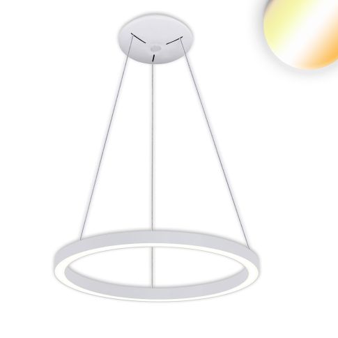 LED Hängeleuchte Circle 580 schwarz/weiß | 48W | dimmbar | ColorSwitch