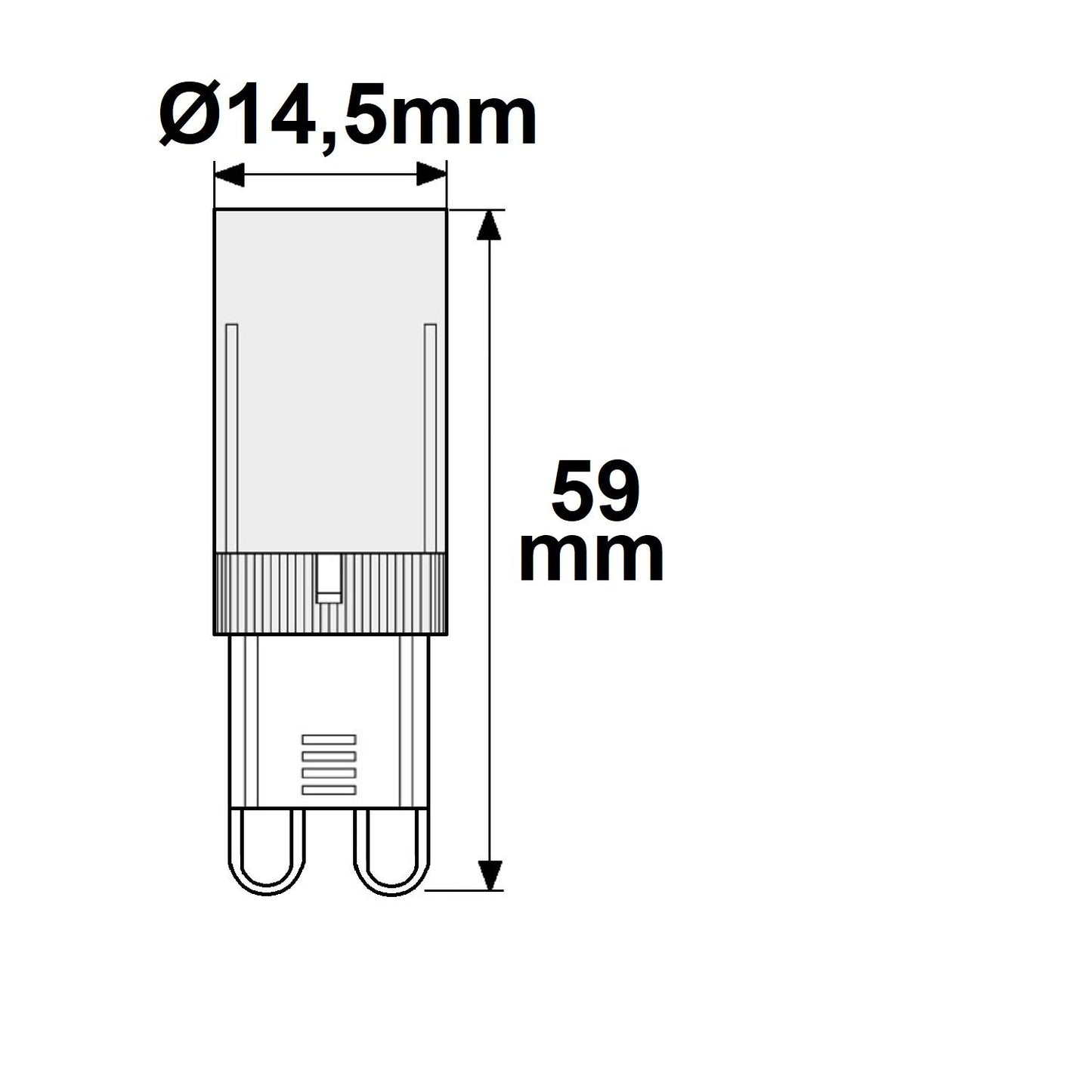 G9 COB LED 4W, blanc chaud