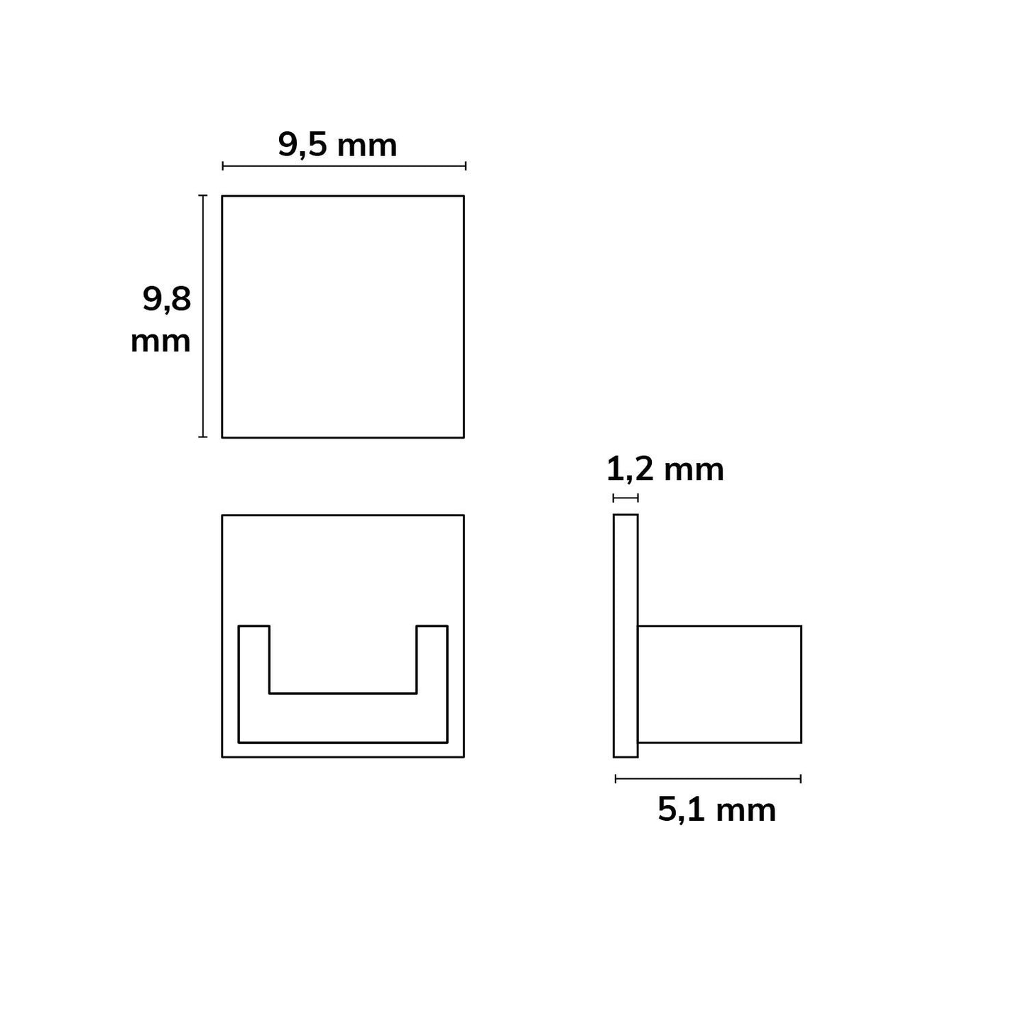 Endkappe EC218 für LED Fliesenprofil UP8