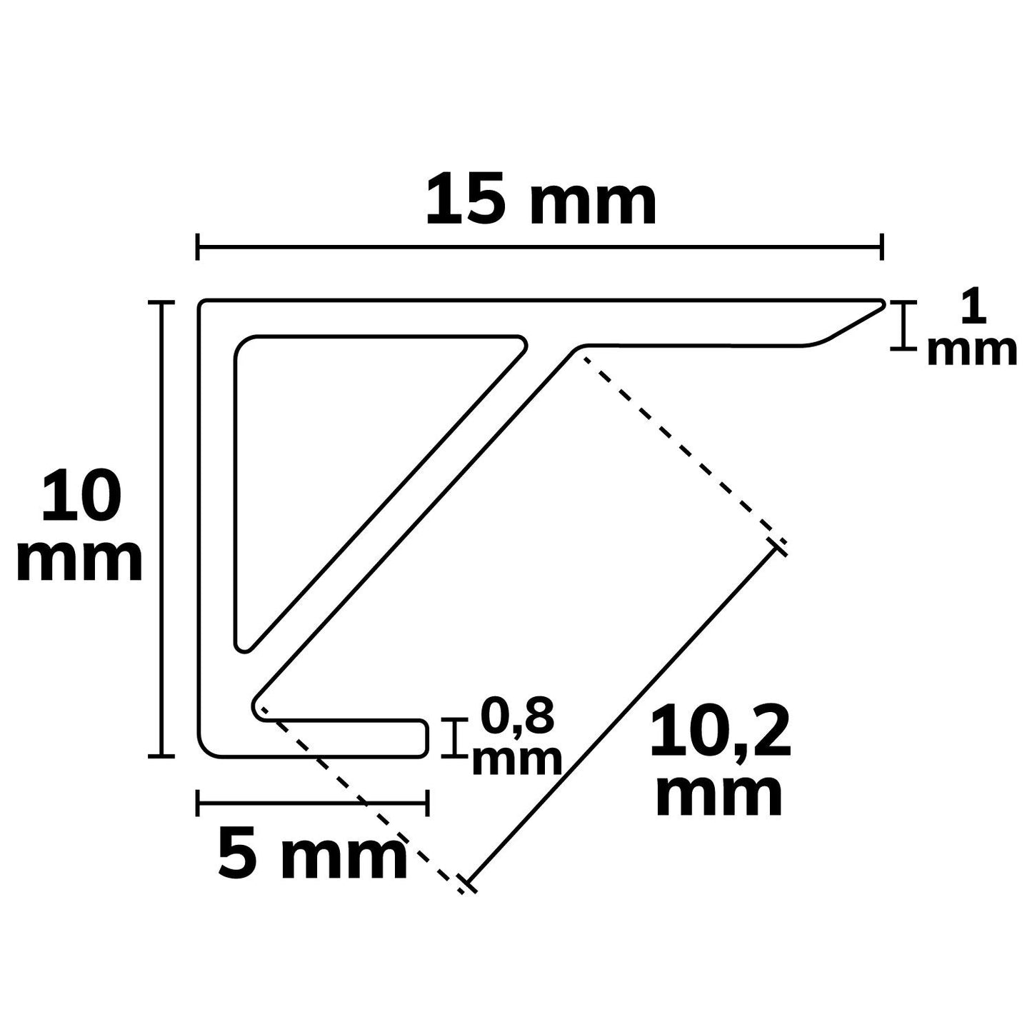 LED Schrankprofil FURNIT10 WARDROBE, Aluminium, RAL9005