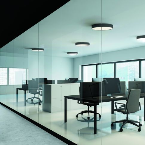 LED Deckenleuchte UGR<19 – DN400 schwarz