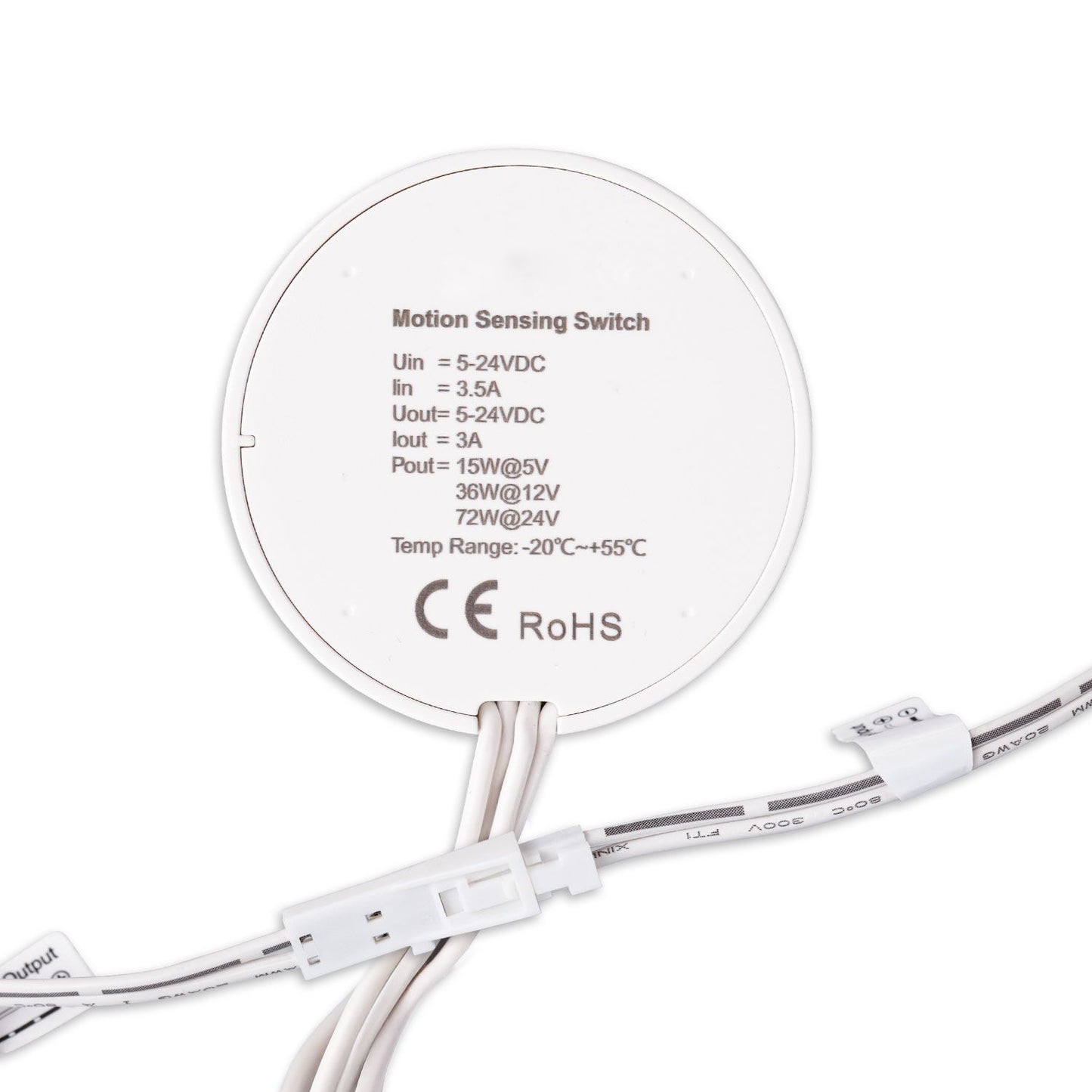 MiniAMP HF-Bewegungsmelder für versteckten Einbau, Detektion einstellbar 0.5-5m, 5-24V DC, 3A