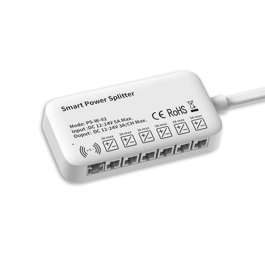 MiniAMP Power-Splitter 6-fach, Single Color, 12-24V DC, mit Master Sensor-Port
