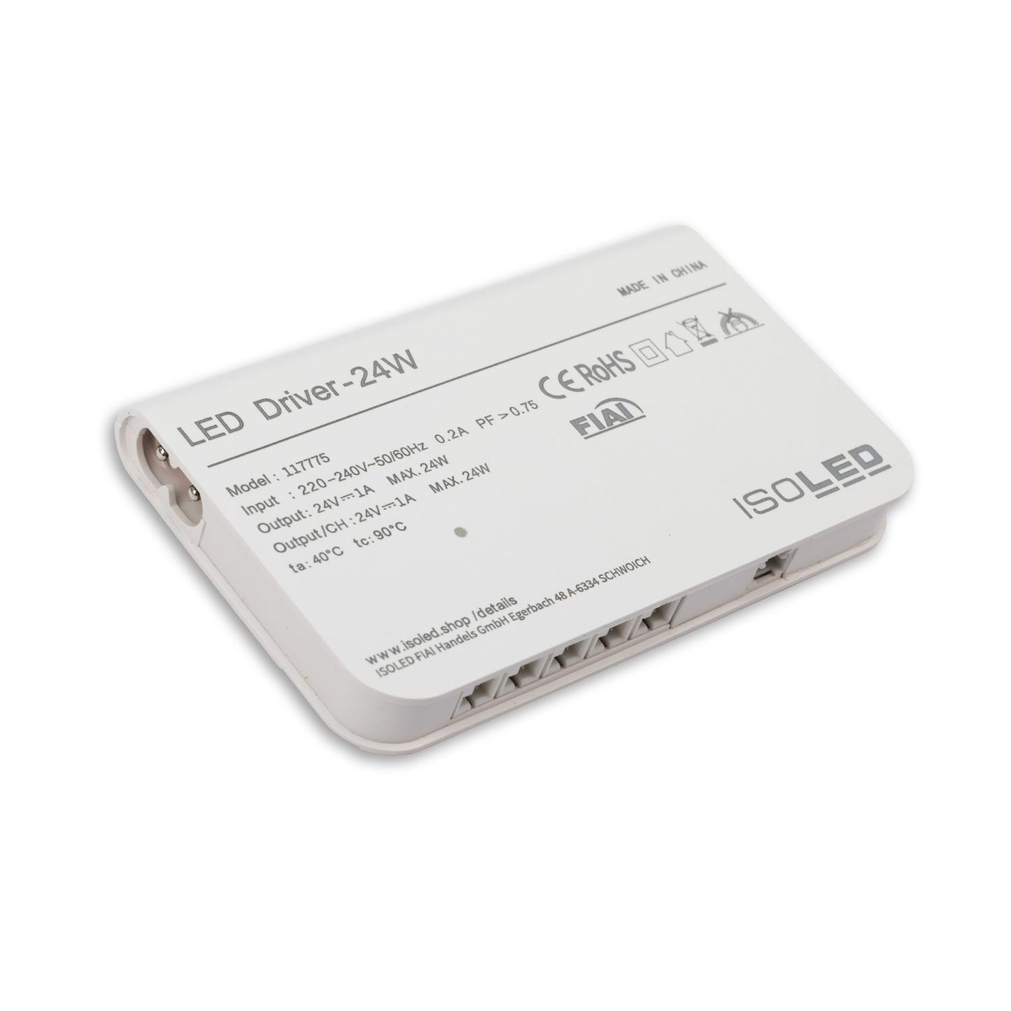 LED MiniAMP Trafo 24V/DC, 0-24W, 5x3A mit Master Sensor-Port, ultraflach