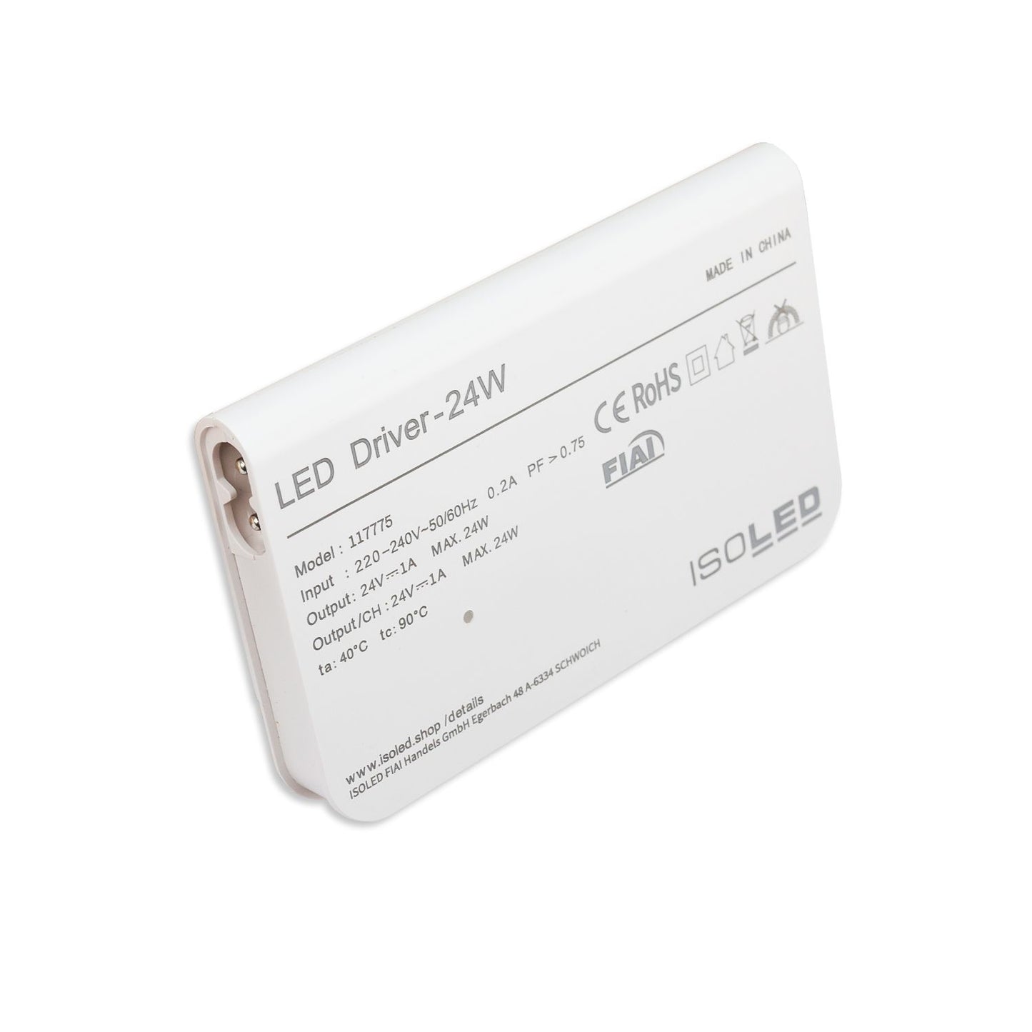 LED MiniAMP Trafo 24V/DC, 0-24W, 5x3A mit Master Sensor-Port, ultraflach