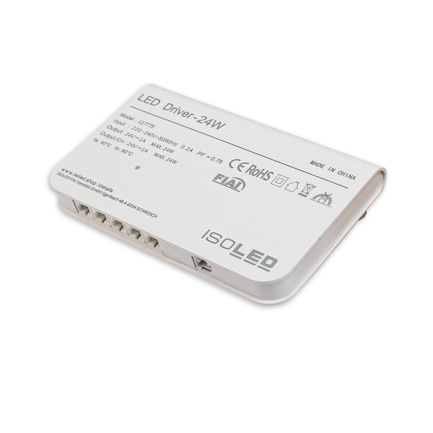 LED MiniAMP Trafo 24V/DC, 0-24W, 5x3A mit Master Sensor-Port, ultraflach