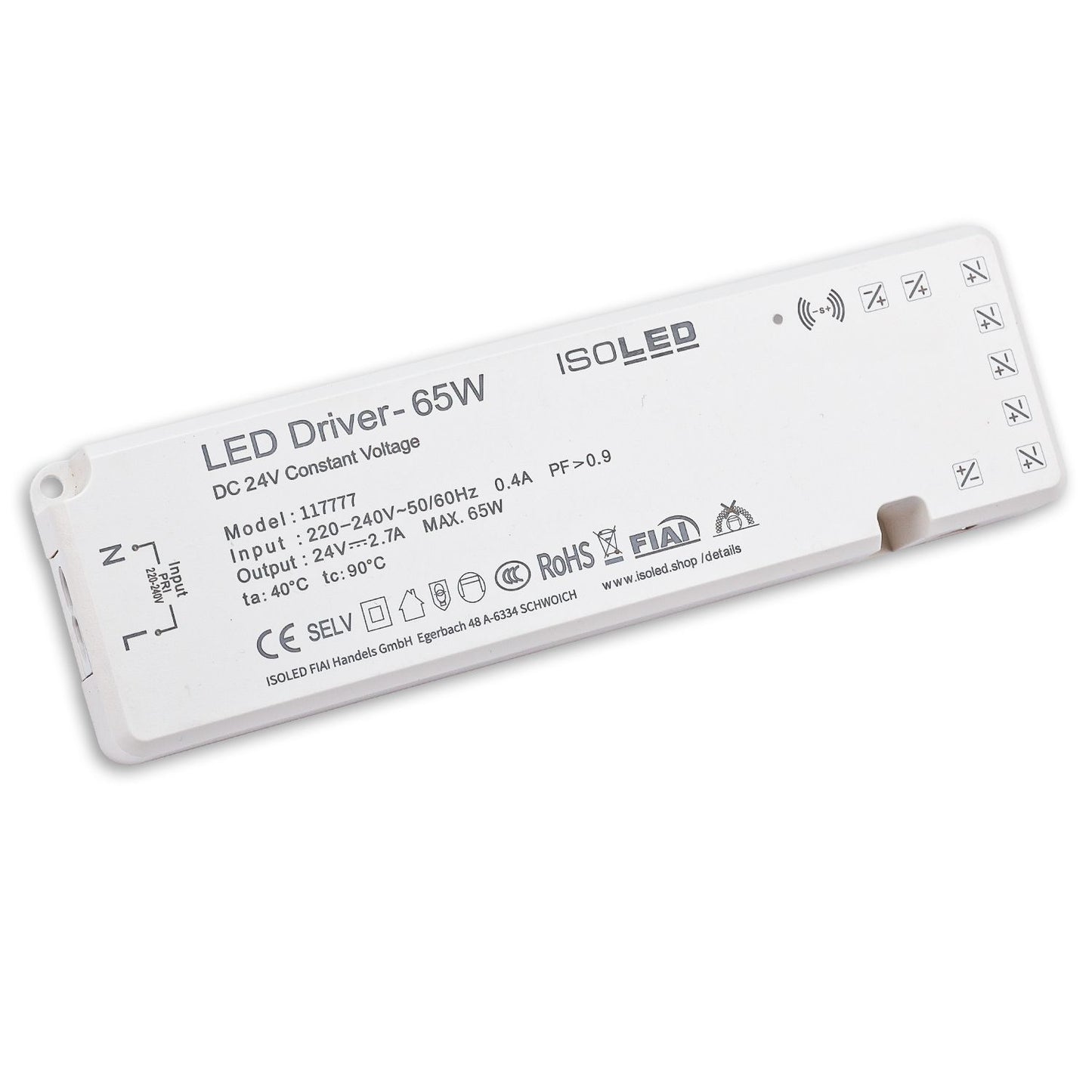 LED MiniAMP Trafo 24V/DC, 0-65W, 7x3A mit Master Sensor-Port