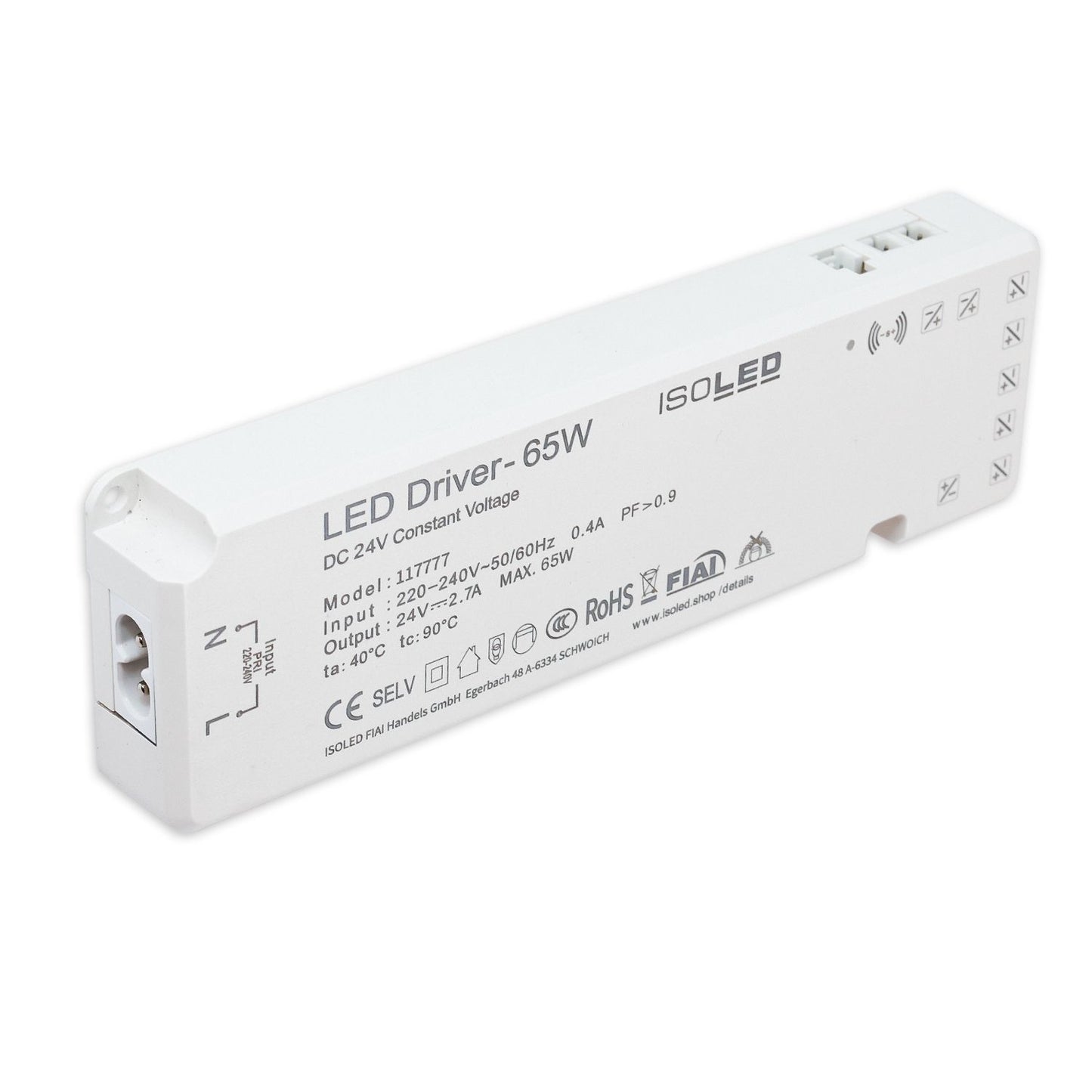 LED MiniAMP Trafo 24V/DC, 0-65W, 7x3A mit Master Sensor-Port