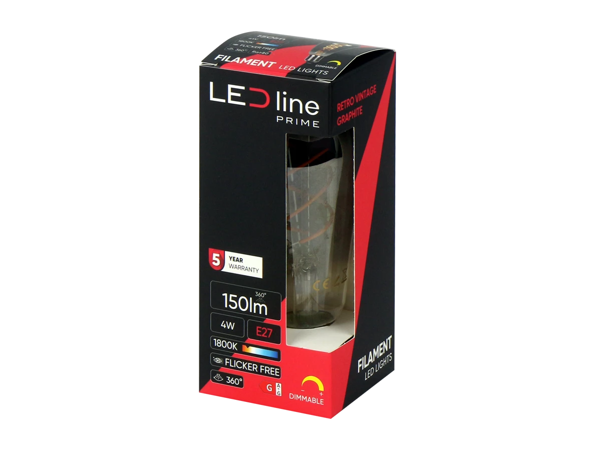 LED Filament Graphite | 4W, 1800K, dimmbar